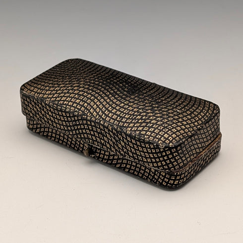 英國復古花卉金色橢圓形袖扣